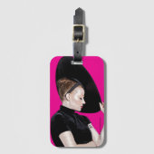 Bagagelabels. Roze kersentaart. Bagagelabel (Voorkant (verticaal))