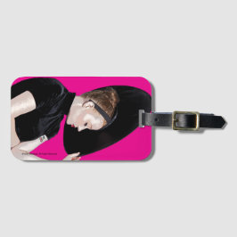 Bagagelabels. Roze kersentaart. Bagagelabel