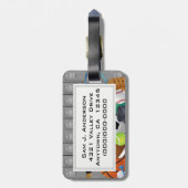 Bagagelabels Sportkluisontwerp (Achterkant verticaal)