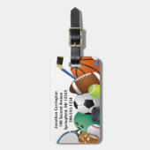 Bagagelabels Sportontwerp (Voorkant verticaal)