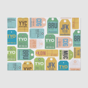 Bagagelabels tissuepapier