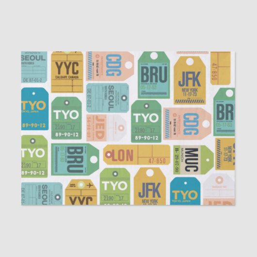  Bagagelabels tissuepapier (Voorkant)