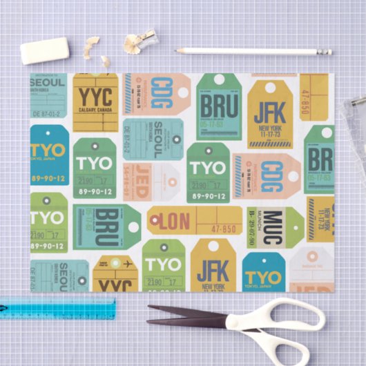 Bagagelabels tissuepapier (Craft)