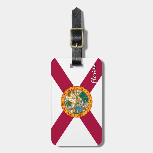 Bagagelabels uit Florida, patriottische Florida vl (Voorkant verticaal)