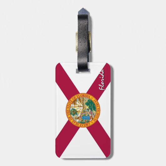 Bagagelabels uit Florida, patriottische Florida vl (Achterkant verticaal)