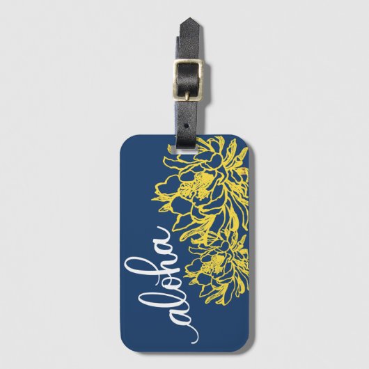 Bagagelabels van Aloha Blue Yellow Cereus Flowers (Voorkant (verticaal))