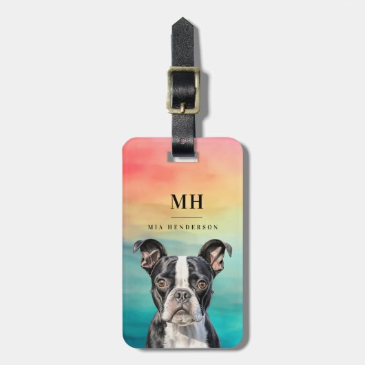 Bagagelabels van Boston Terrier (Voorkant verticaal)