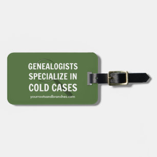 Bagagelabels van de genealogie (groen)