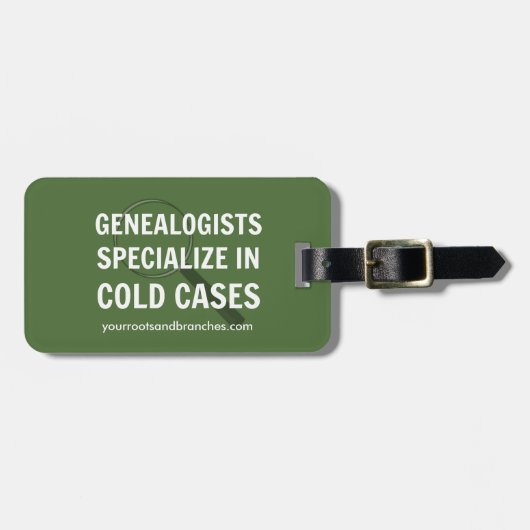 Bagagelabels van de genealogie (groen) (Voorkant horizontaal)