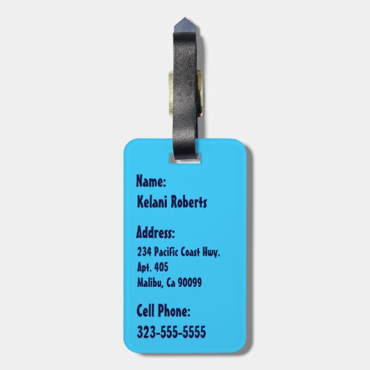 Bagagelabels van het Mengsel van de Zonsondergang (Achterkant verticaal)