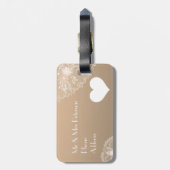 Bagagelabels van kant en van Floral (Achterkant verticaal)