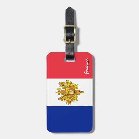 Bagagelabels van Patriottisch Frankrijk, Franse vl (Voorkant verticaal)