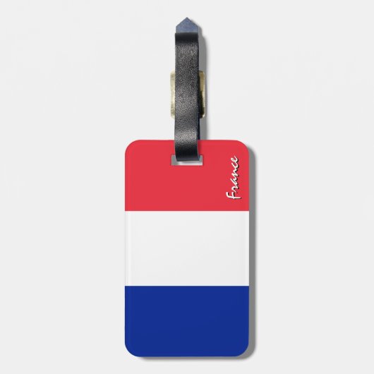 Bagagelabels van Patriottisch Frankrijk, Franse vl (Achterkant verticaal)