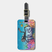 Bagagelabels voor aangepaste scuba-duiker (Voorkant verticaal)