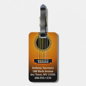 Bagagelabels voor gitaarontwerp (Achterkant verticaal)