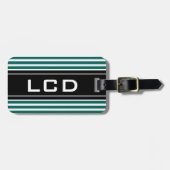 Bagagelabels voor hedendaagse initialen monogram (Voorkant horizontaal)