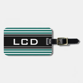 Bagagelabels voor hedendaagse initialen monogram