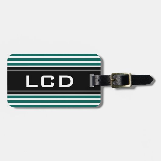 Bagagelabels voor hedendaagse initialen monogram (Voorkant horizontaal)