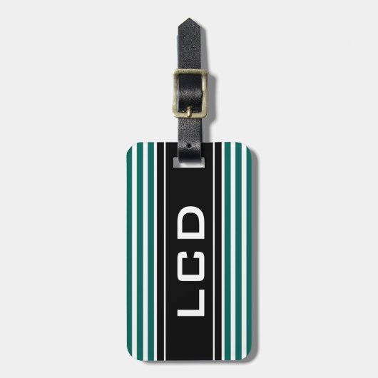 Bagagelabels voor hedendaagse initialen monogram (Voorkant verticaal)