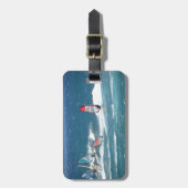 Bagagelabels voor het indsurfen op de oceaangolven (Voorkant verticaal)