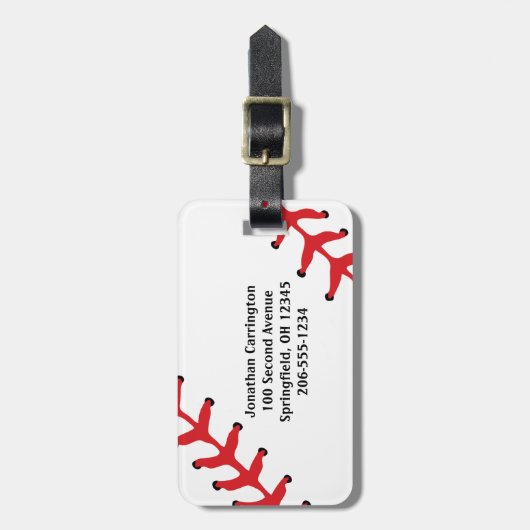 Bagagelabels voor honkbalontwerp (Voorkant verticaal)