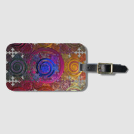 Bagagelabels voor kleurrijke circulaire hotplaten