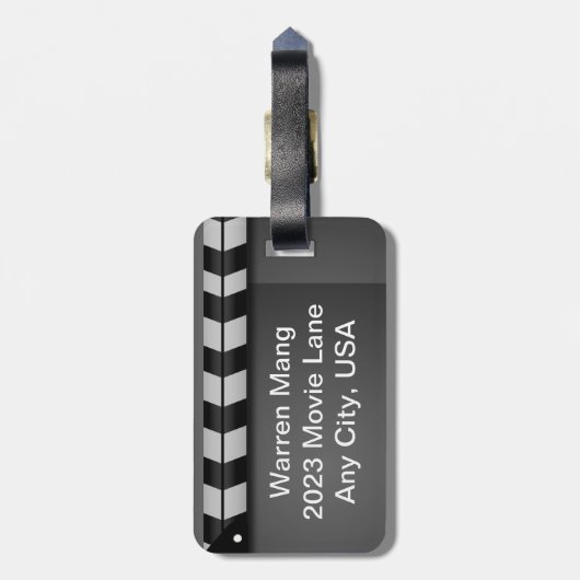Bagagelabels voor Movie Clapboard (Achterkant verticaal)