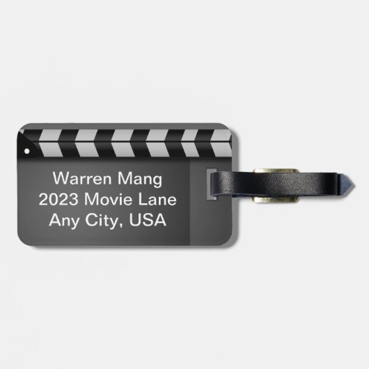 Bagagelabels voor Movie Clapboard (Achterkant horizontaal)