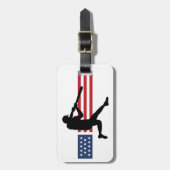 Bagagelabels voor patriottisch honkbalontwerp (Voorkant verticaal)