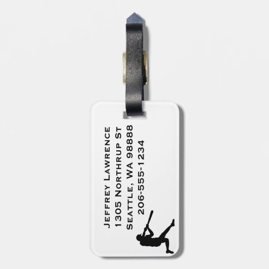 Bagagelabels voor patriottisch honkbalontwerp (Achterkant verticaal)