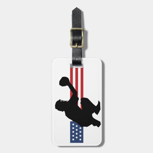 Bagagelabels voor patriottisch honkbalontwerp (Voorkant verticaal)
