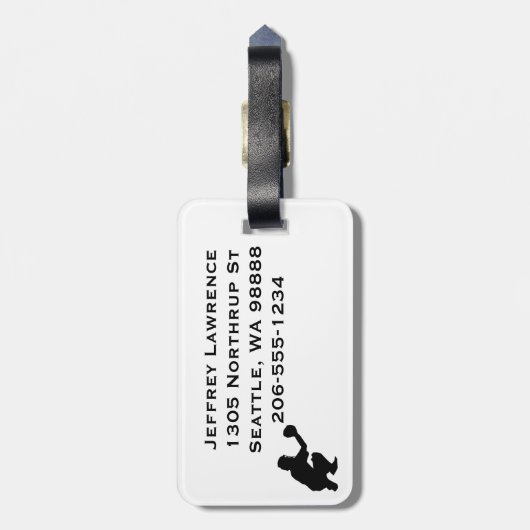 Bagagelabels voor patriottisch honkbalontwerp (Achterkant verticaal)