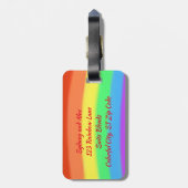 Bagagelabels voor persoonlijke Rainwaaronder-straa (Achterkant verticaal)