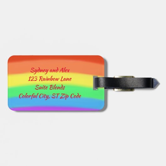 Bagagelabels voor persoonlijke Rainwaaronder-straa (Achterkant horizontaal)