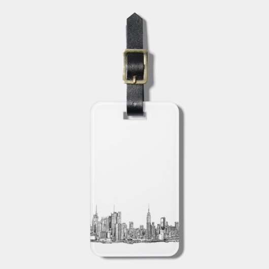 Bagagelabels voor reizigers in New Yorker (Voorkant verticaal)