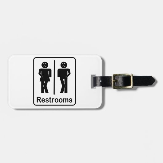 Bagagelabels voor Restrooms Sign. (Voorkant horizontaal)