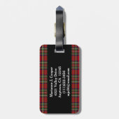 Bagagelabels voor rood geplakt ontwerp (Achterkant verticaal)