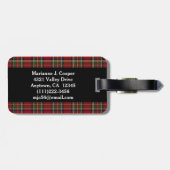 Bagagelabels voor rood geplakt ontwerp (Achterkant horizontaal)