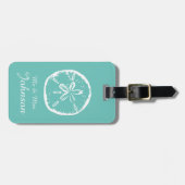 Bagagelabels voor strandreisbestemming Zand-dollar (Voorkant horizontaal)