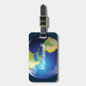 Bagagelabels voor wereldwijd planetontwerp (Voorkant verticaal)