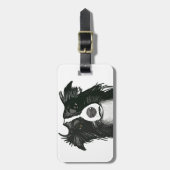 Bagagelabels voor zwarte en witte rand (Voorkant verticaal)