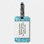 Bagagelabels voor zwemontwerp (Achterkant verticaal)