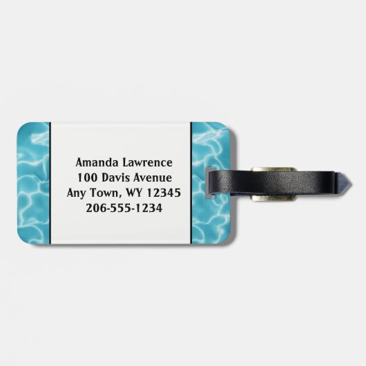 Bagagelabels voor zwemontwerp (Achterkant horizontaal)