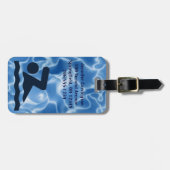 Bagagelabels voor zwemontwerp (Voorkant horizontaal)