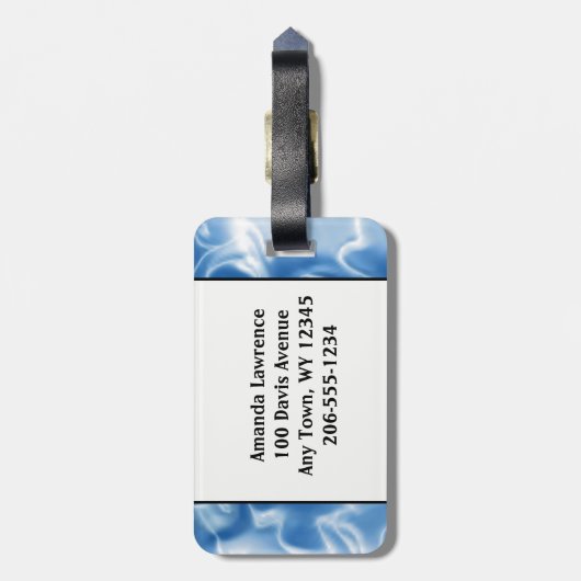 Bagagelabels voor zwemontwerp (Achterkant verticaal)