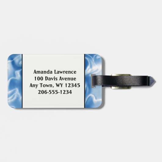 Bagagelabels voor zwemontwerp (Achterkant horizontaal)