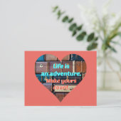  bagageleven is een Motivatie avontuur Briefkaart (Staand voorkant)