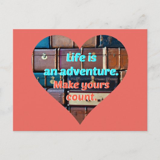  bagageleven is een Motivatie avontuur Briefkaart (Voorkant)