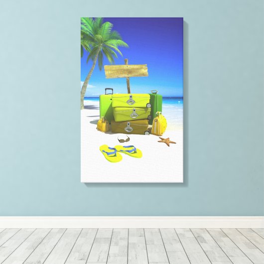 Bagagereeks Uitgerekte Canvasdruk Canvas Afdruk (Insitu (Houten vloer))