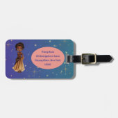 Bagagetail met Afrikaanse prinses Bagagelabel (Voorkant horizontaal)